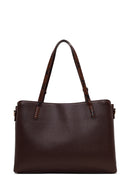 Woman Brown Long-Strap Patterned Shoulder Bag | Derimod
