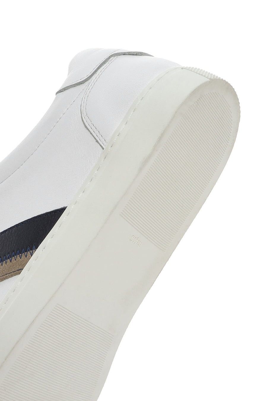 Men's White Lace-up Leather Sneaker