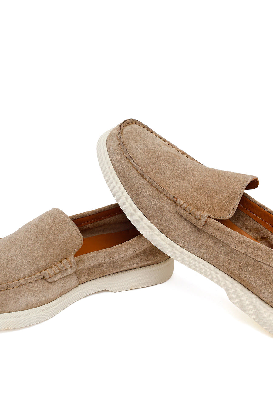 Male Beige Suede Leather Loafers