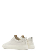 Men's White Lace-up Leather Sneaker | Derimod