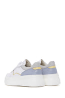 Women's White Leather Thick Soled Sneaker | Derimod