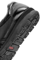 Women's Black Zipper Detailed Leather Comfort Shoes | Derimod