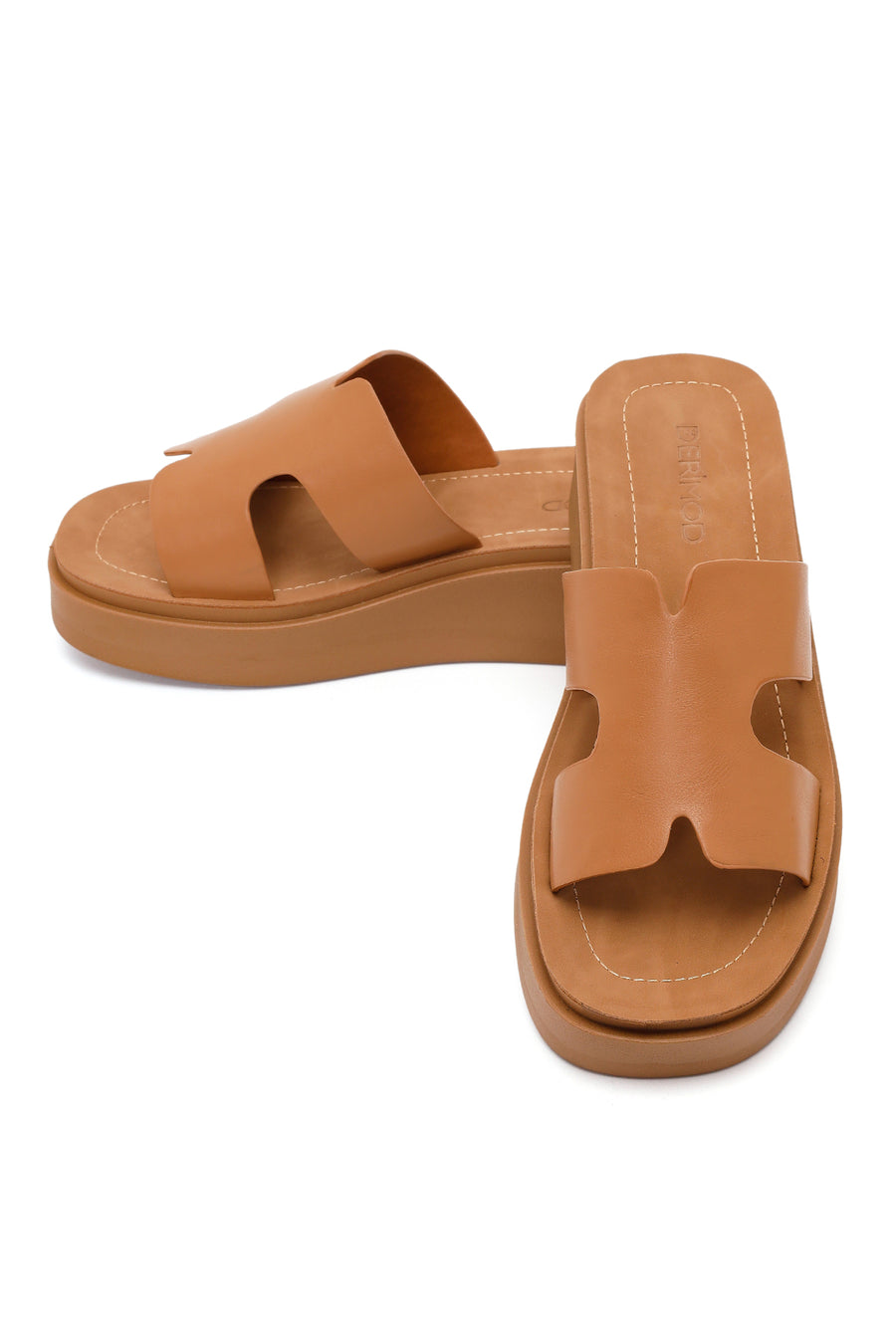 Women's Camel Chunky Sole Slippers