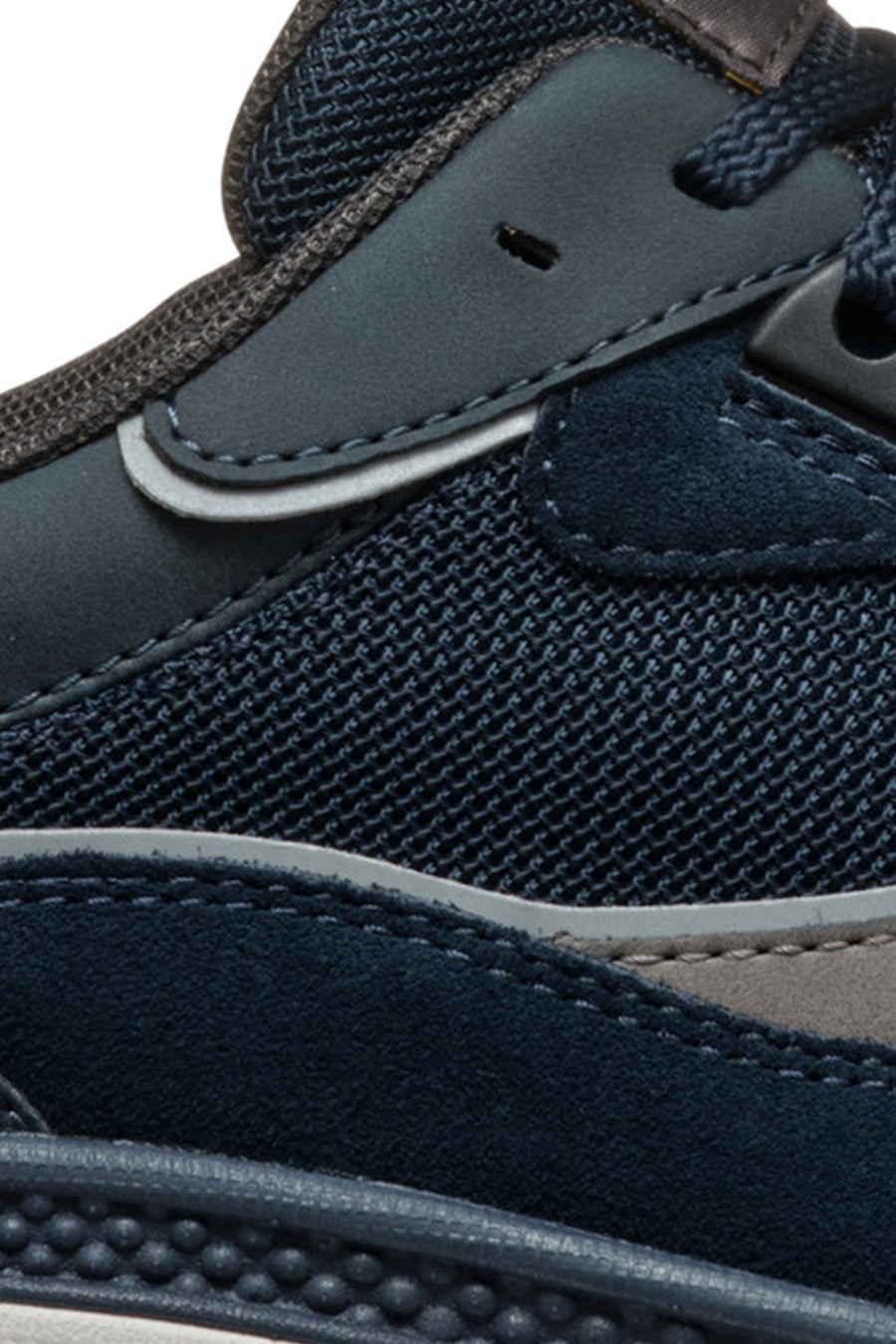 Geox Erkek Lacivert U Spherica Actif X1 A - Mes + Su Bağcıklı Süet Sneaker