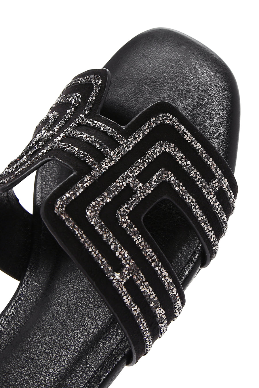 Women's Black Stone Slippers