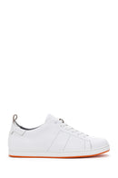 Men's White Lace-Up Leather Sneaker | Derimod