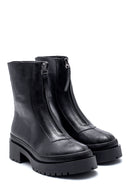 Women's Black Zipper Boots | Derimod