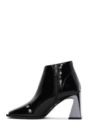 Women's Black Patent Leather Heeled Boots | Derimod