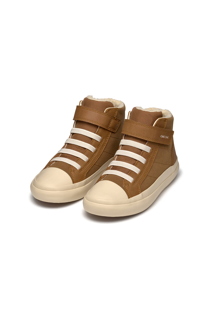 Geox Boy Brown Gisli Boy Banded Ankle Sneakers