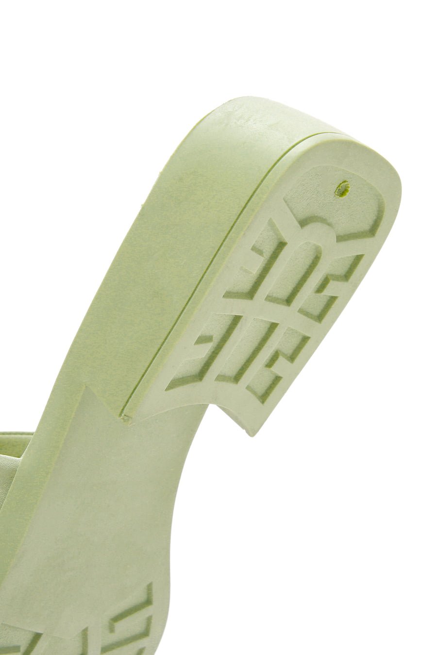 Women's Green Leather Slippers