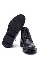 Men's Black Leather Zippered Casual Boots | Derimod