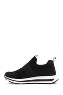 Men's Black Thick-Soled Fabric Sneakers | Derimod
