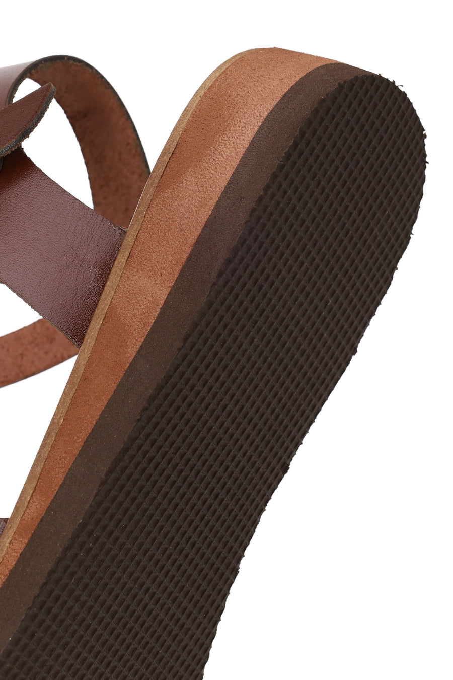 Woman Brown Buckled Leather Bodrum Sandal