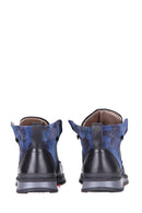 Camouflage Pattern Men's Leather Boots | Derimod