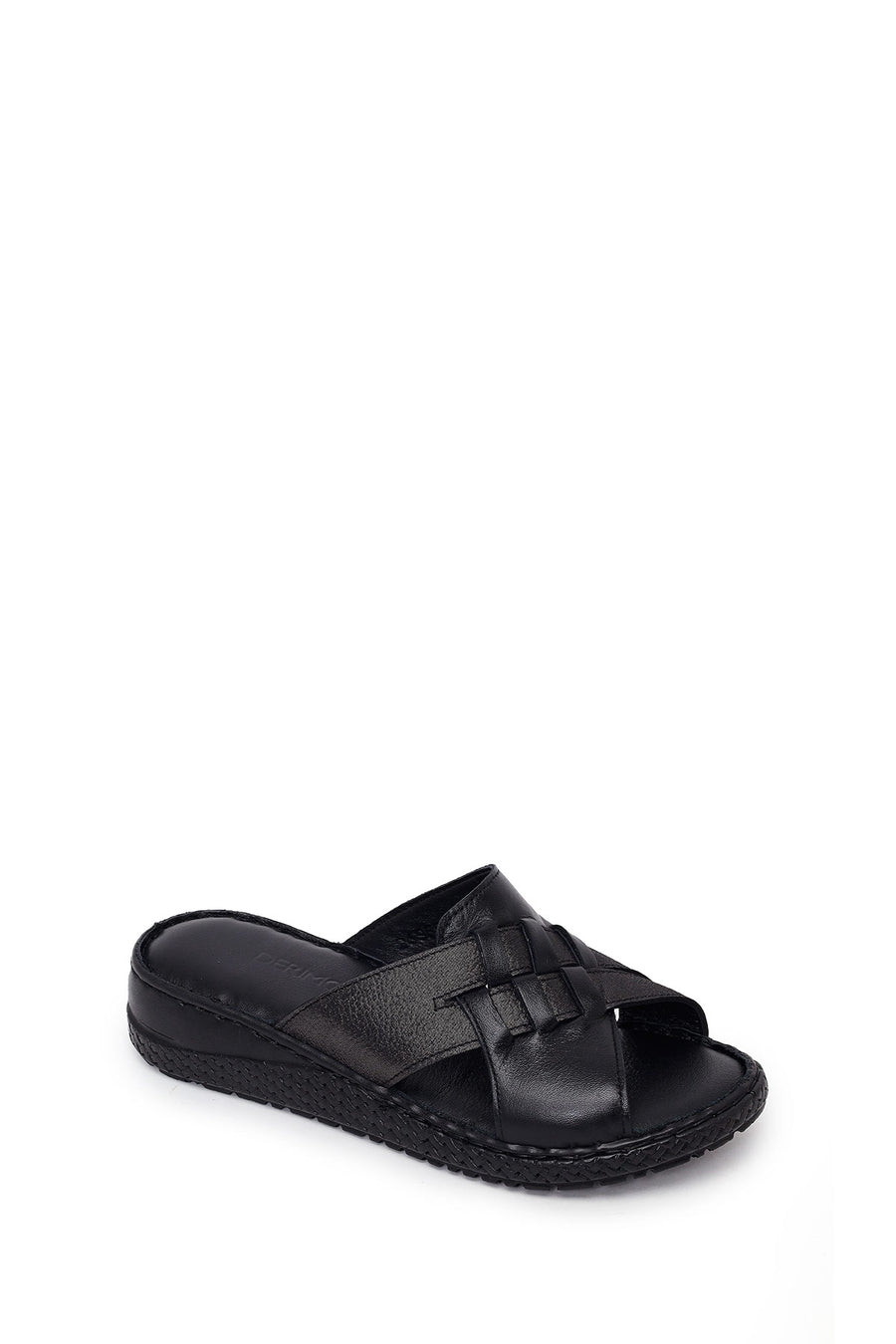 Woman Black Wedge Comfort Slipper