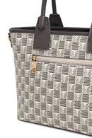 Woman Cream Long-Strap Printed Shoulder Bag | Derimod