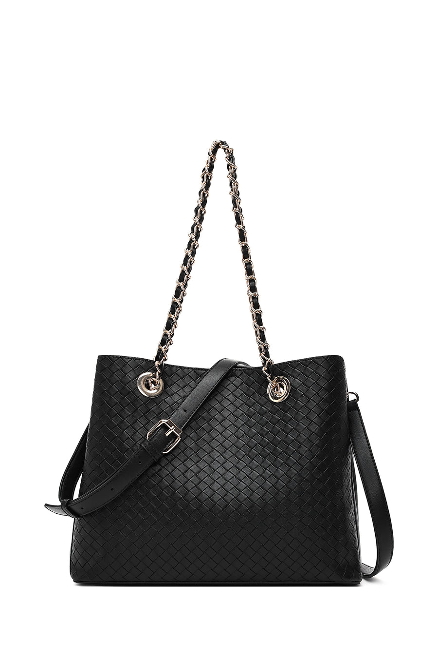 Women's Black Long Strap Printed Shoulder Bag 25SBD277426 | Derimod