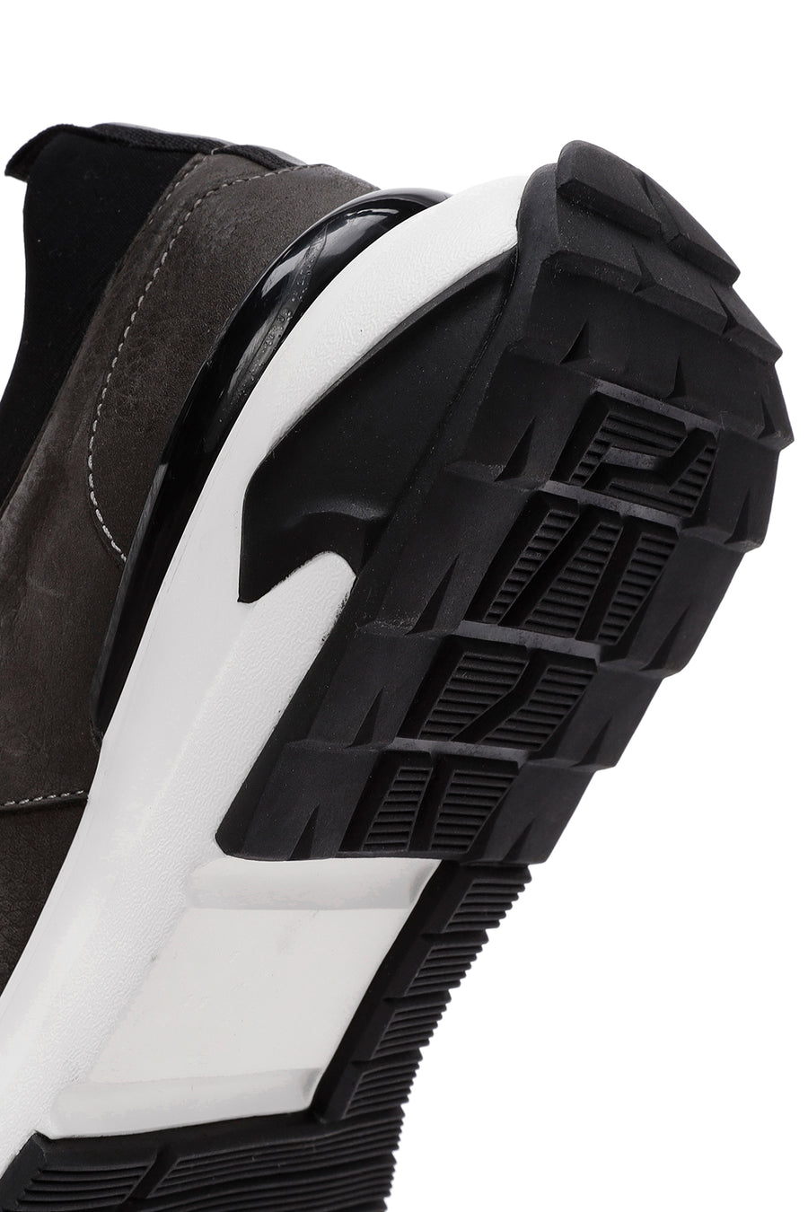 Erkek Gri Bağcıklı Nubuk Deri Casual Sneaker