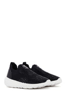 Derimod Zero Women's Black Thick Soled Fabric Sneaker | Derimod