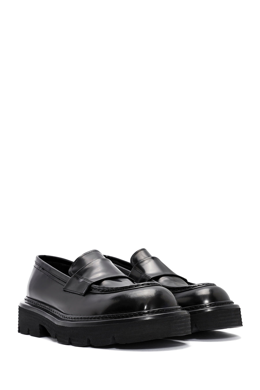Men's Black Leather Casual Loafer