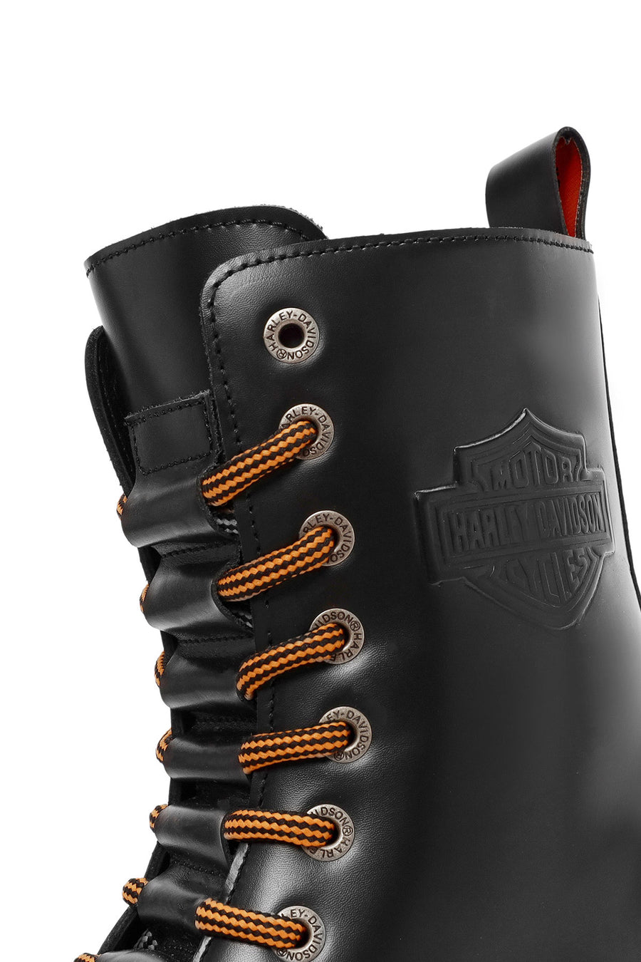 Harley Davidson Men's Black Thar Lace-Up Leather Combat Boots