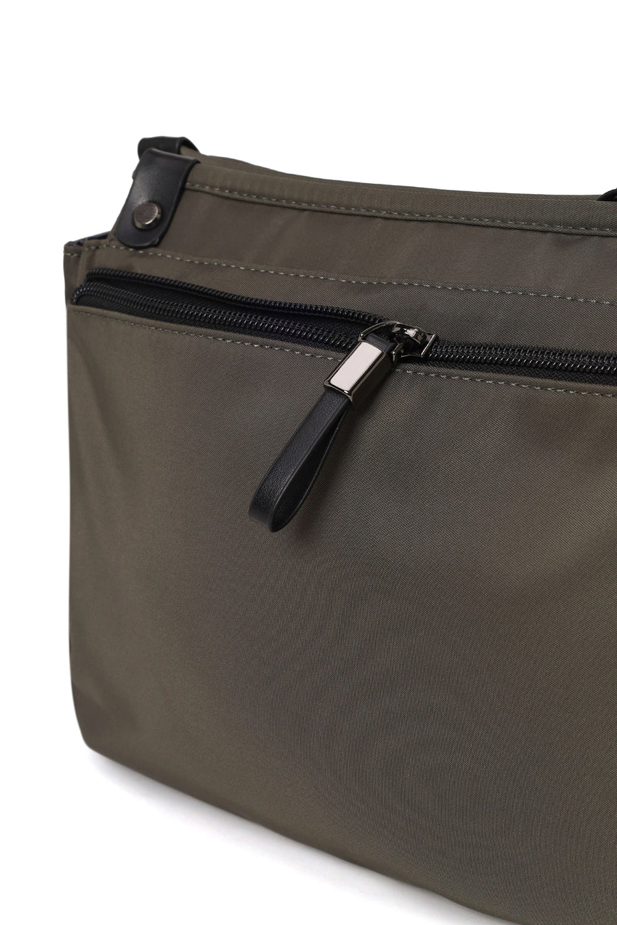 Male Khaki Fabric Mini Crossbody Bag