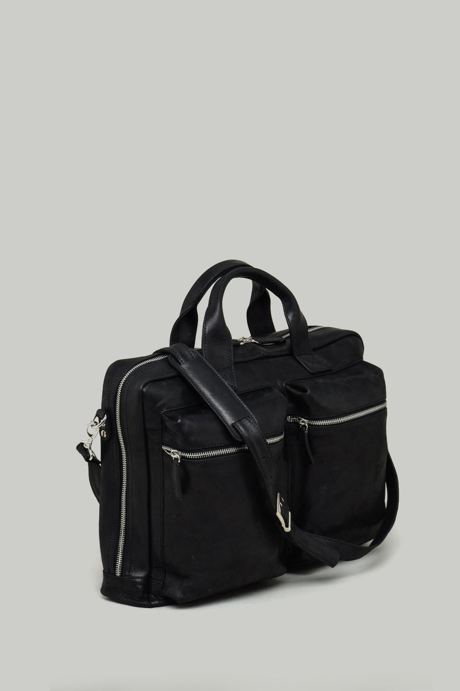 Black Men's Leather Briefcase