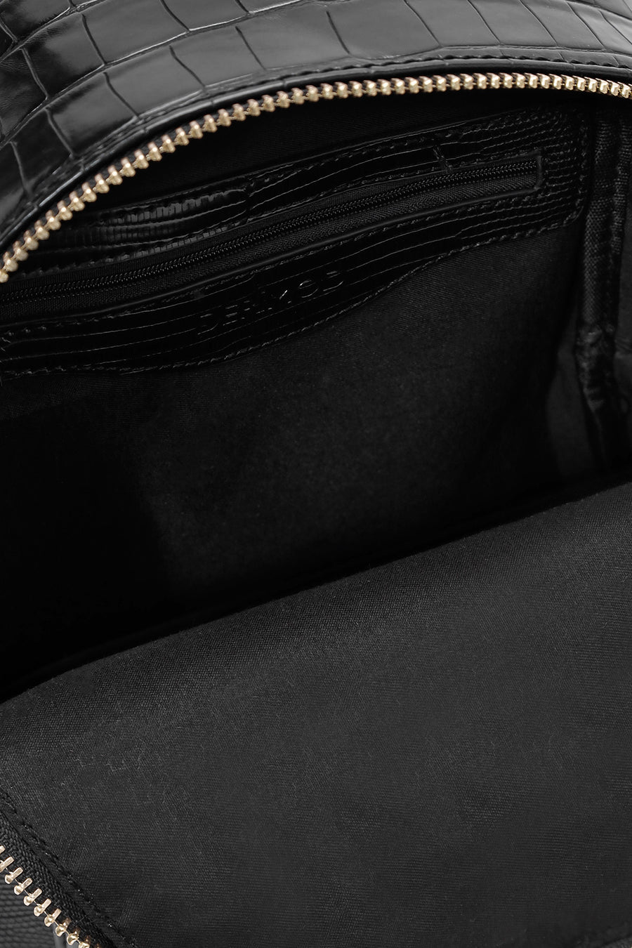 Women's Black Patterned Backpack