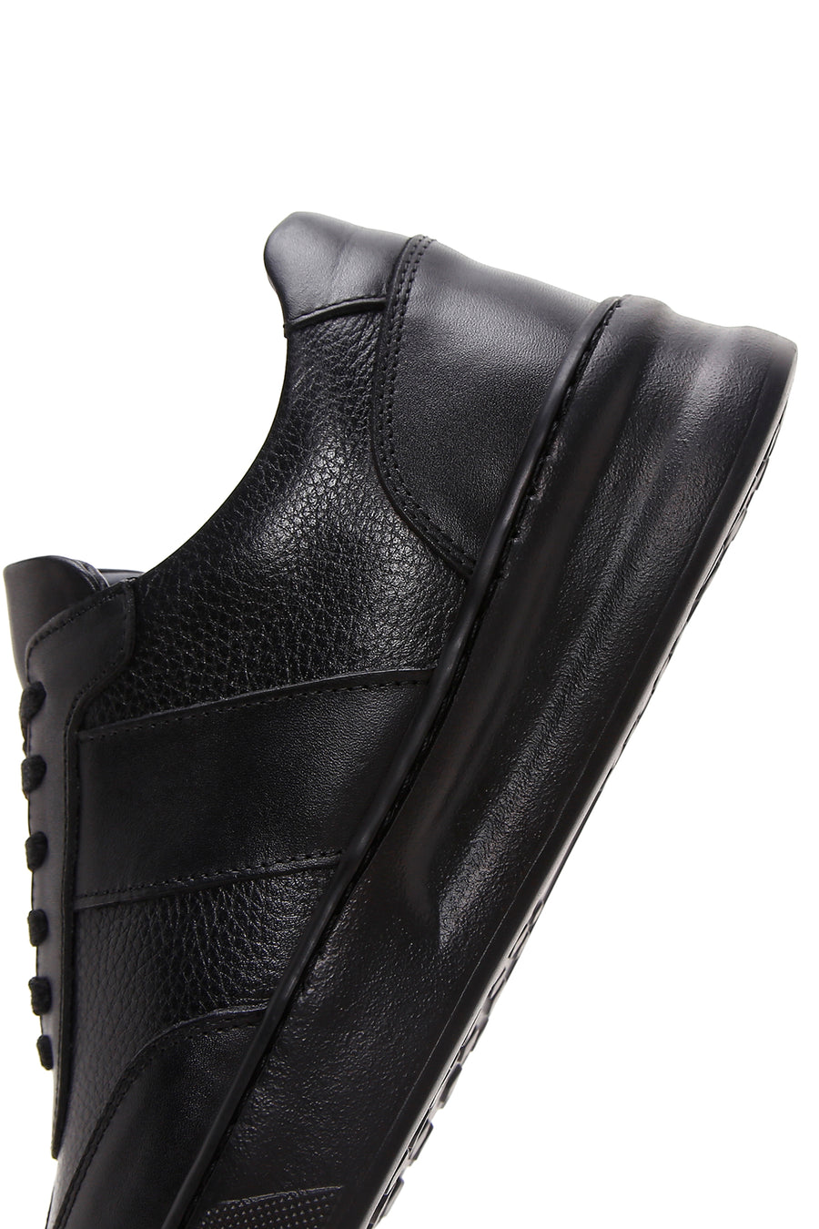 Erkek Siyah Deri Sneaker