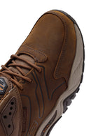 Skechers Men's Brown Arch Fit Recon - Cadell Lace-Up Nubuck Leather Boots | Derimod