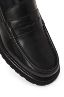 Male Black Leather Casual Loafer | Derimod