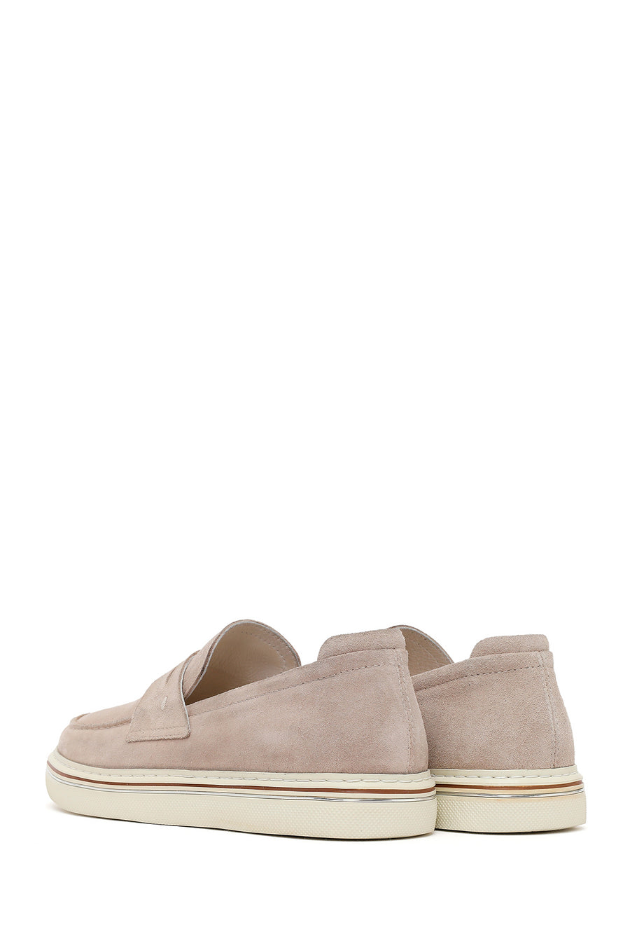 Male Beige Suede Leather Casual Loafer