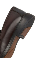 Men Brown Buckled Leather Loafer | Derimod