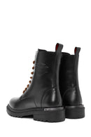 Harley Davidson Men's Black Thar Lace-Up Leather Combat Boots | Derimod