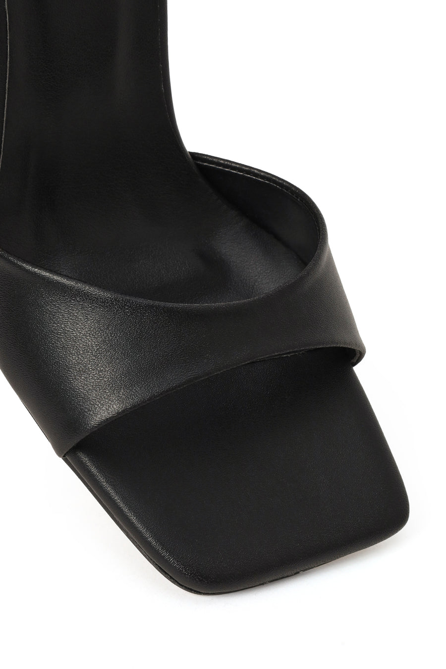 Women's Black Ankle Buckle Thin Heel Sandals