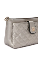 Women's Silver Long Strap Quilted Handbag | Derimod