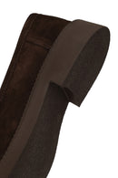Woman Brown Thick-Soled Tassel Suede Loafer | Derimod