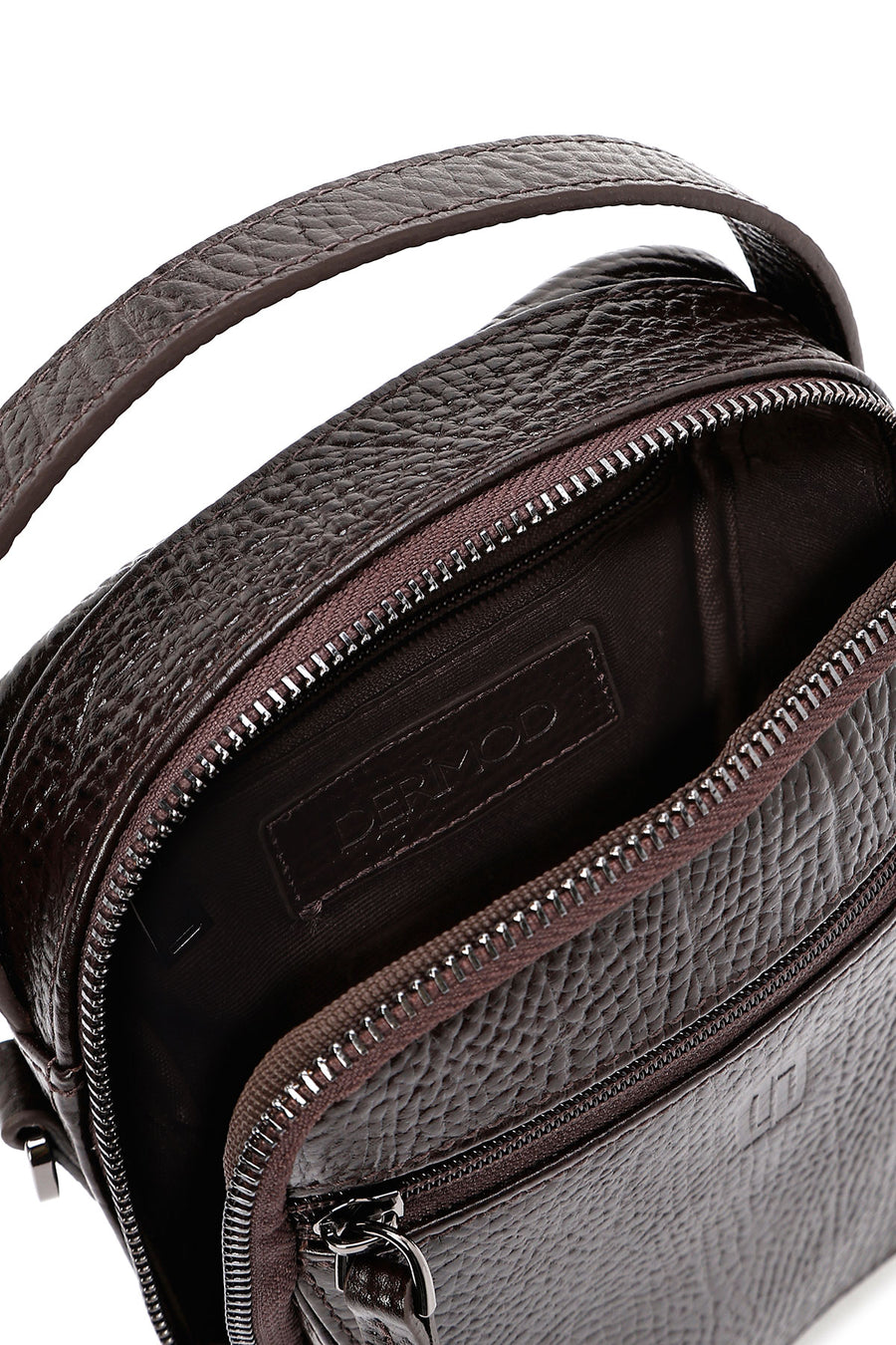 Men's Brown Leather Messenger Bag