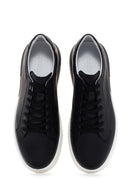 Men's Black Thick Soled Leather Sneaker | Derimod