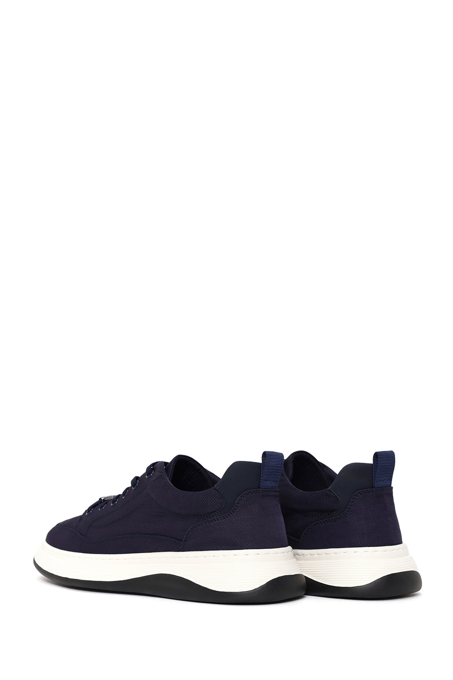Male Navy Lace-up Fabric Sneaker