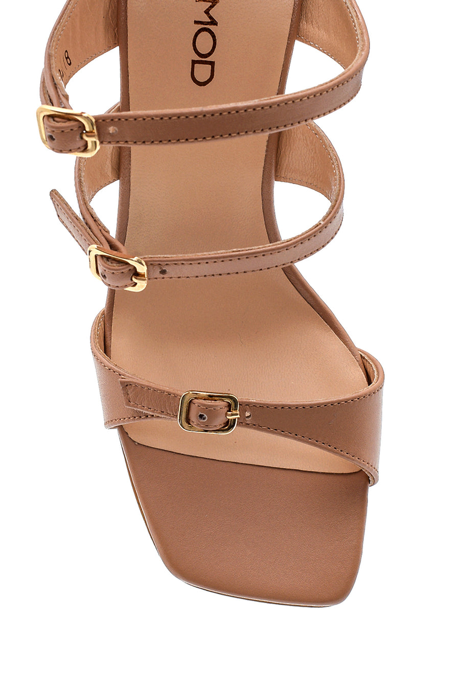 Women's Heeled Leather Slippers