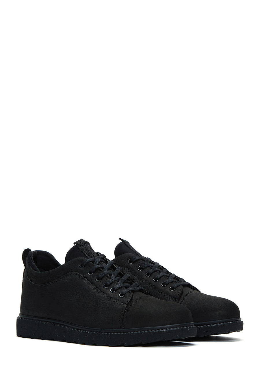 Men's Black Nubuck Leather Casual Shoes