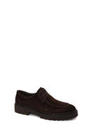 Male Brown Lace-Up Thick-Soled Suede Casual Shoes | Derimod