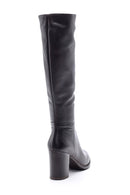 Women's Leather Heeled Boots | Derimod