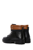 Women's Black Leather Lace-up Boots | Derimod