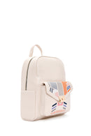 Women's White Printed Backpack | Derimod