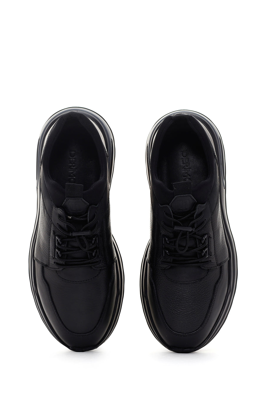 Erkek Siyah Deri Casual Sneaker