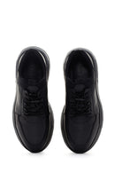 Men's Black Leather Casual Sneaker | Derimod