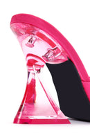 Women's Pink Transparent Heeled Slippers | Derimod