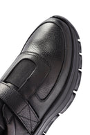 Men's Black Leather Strap Sneakers | Derimod